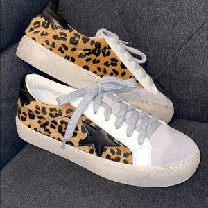 Leopard Print Lace-Up Sneaker (Golden Goose Dupe)
